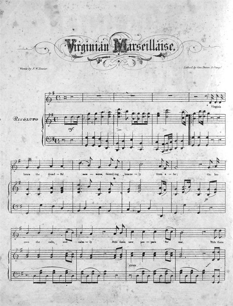 Virginia Marseillaise 1st Page of the Music
